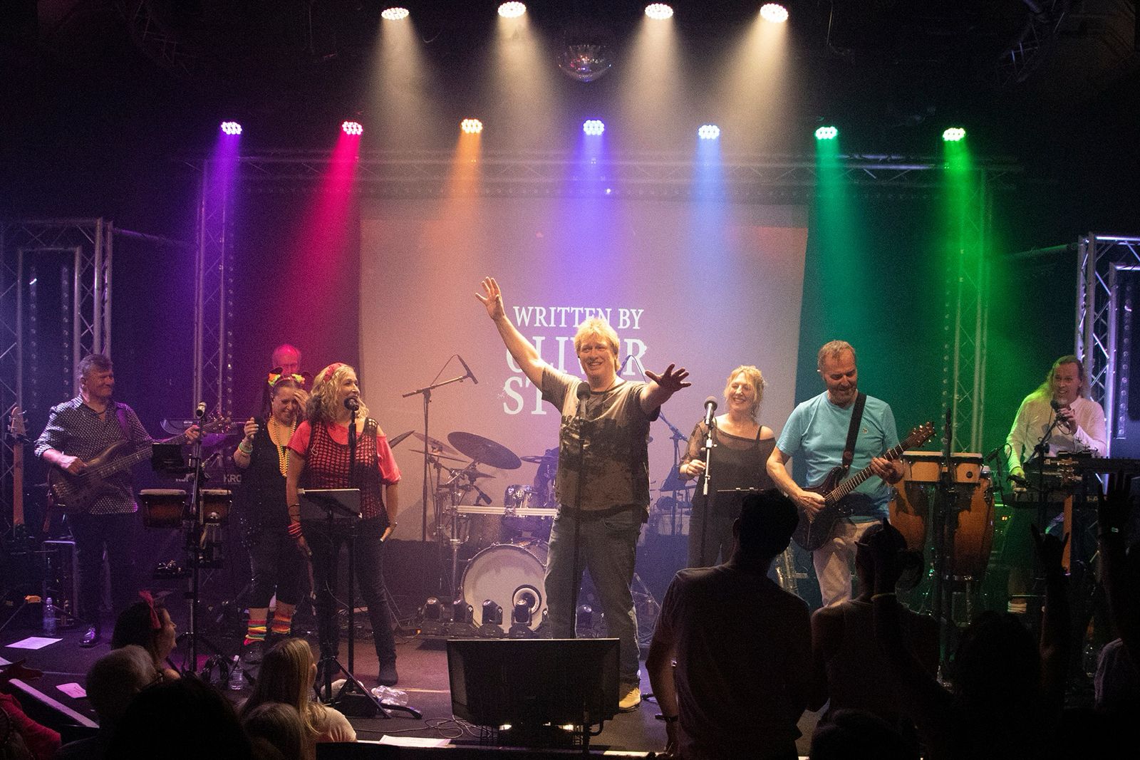 Packed dance floor at an 80s Party Night featuring So True live band