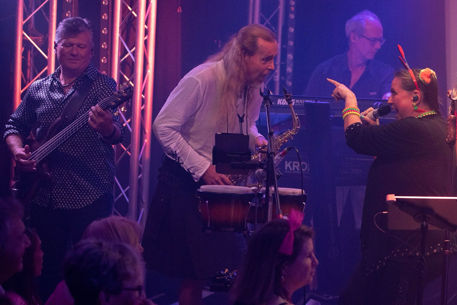 So True band on stage delivering their 80s Party Night and Spandau Ballet tribute show